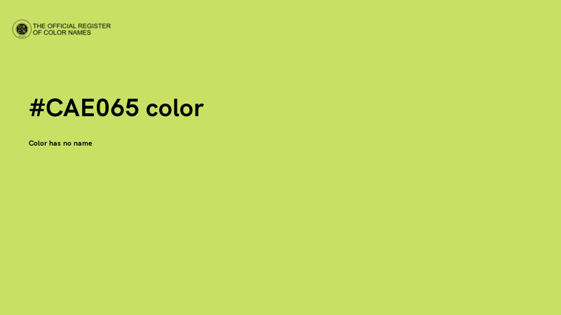 #CAE065 color image