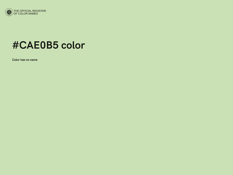 #CAE0B5 color image