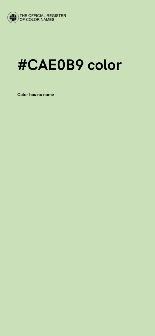 #CAE0B9 color image