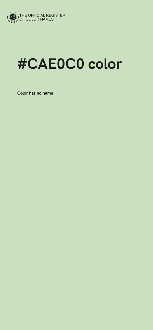 #CAE0C0 color image