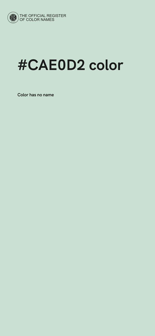 #CAE0D2 color image