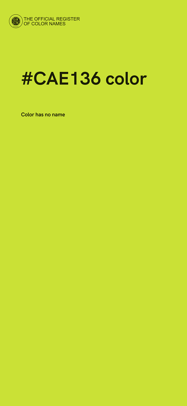 #CAE136 color image