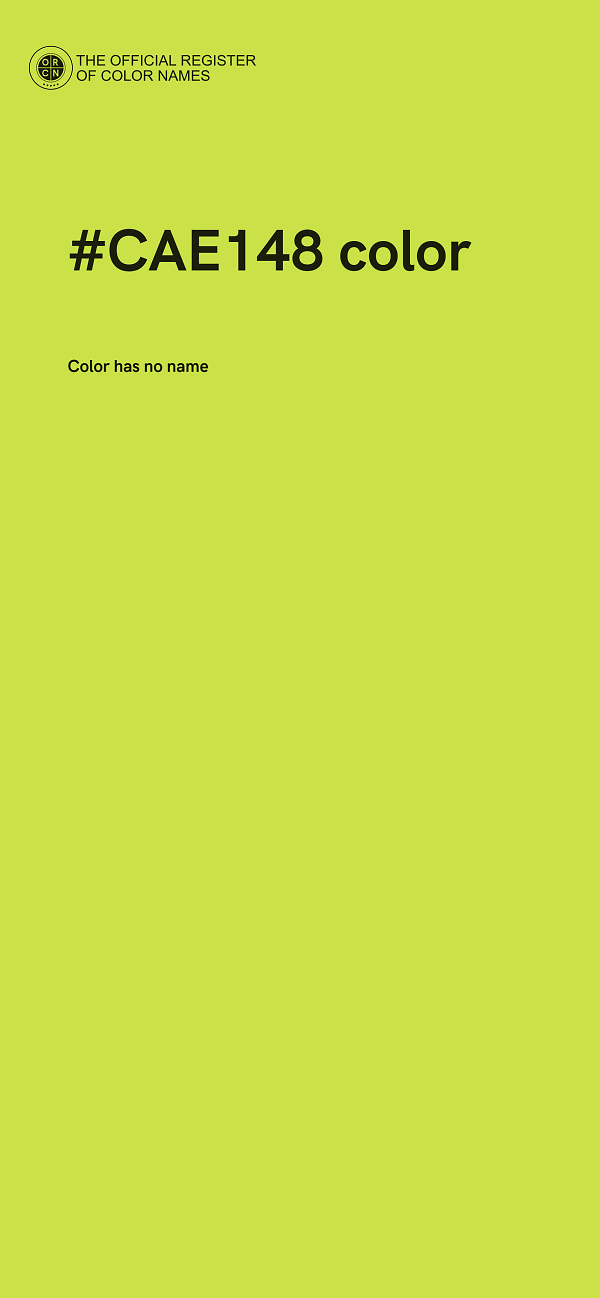 #CAE148 color image