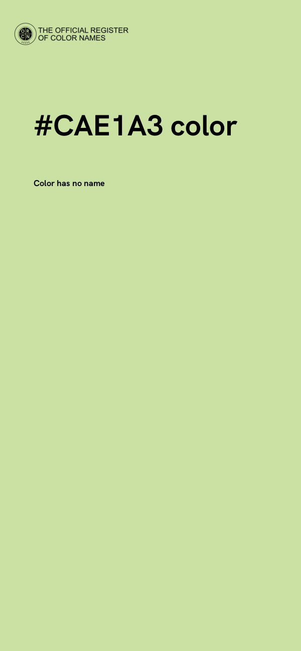 #CAE1A3 color image