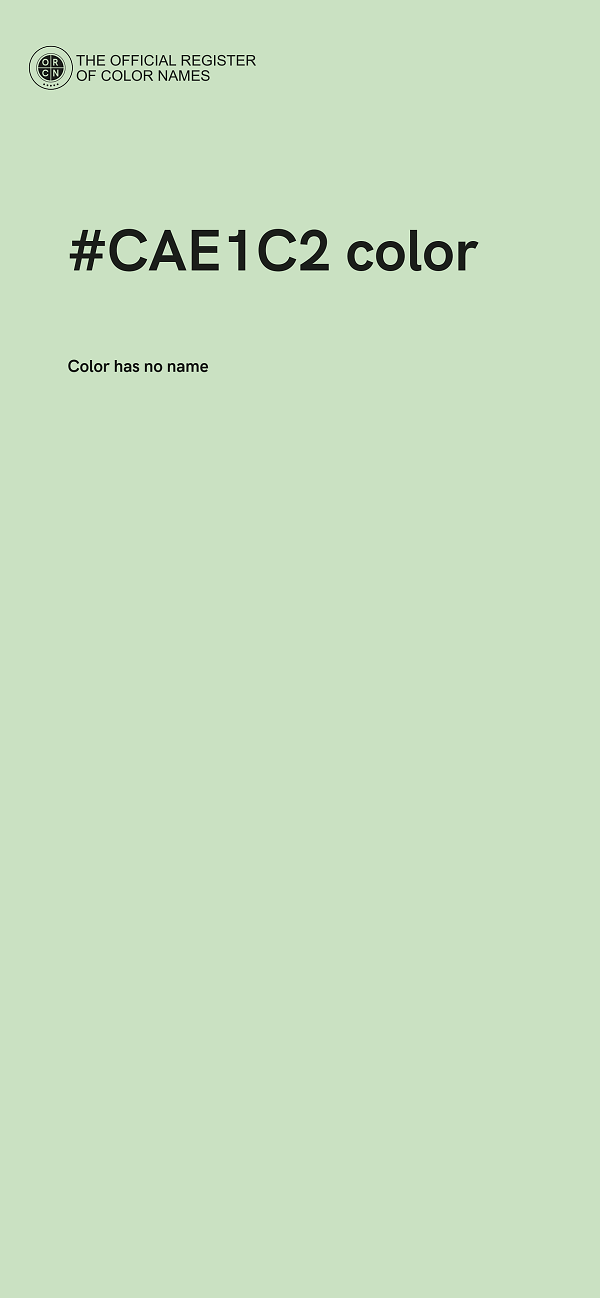 #CAE1C2 color image