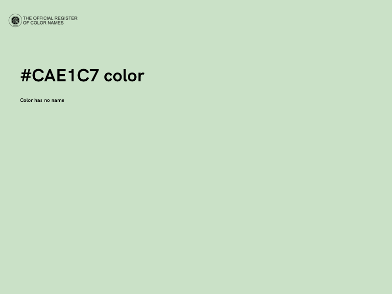 #CAE1C7 color image