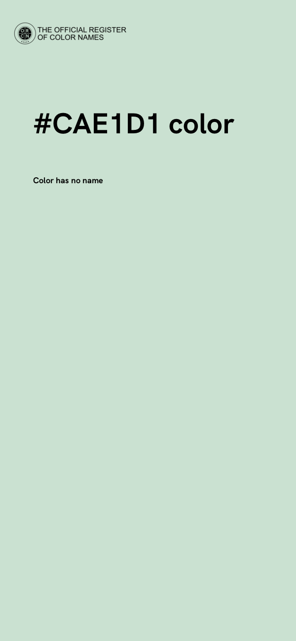 #CAE1D1 color image