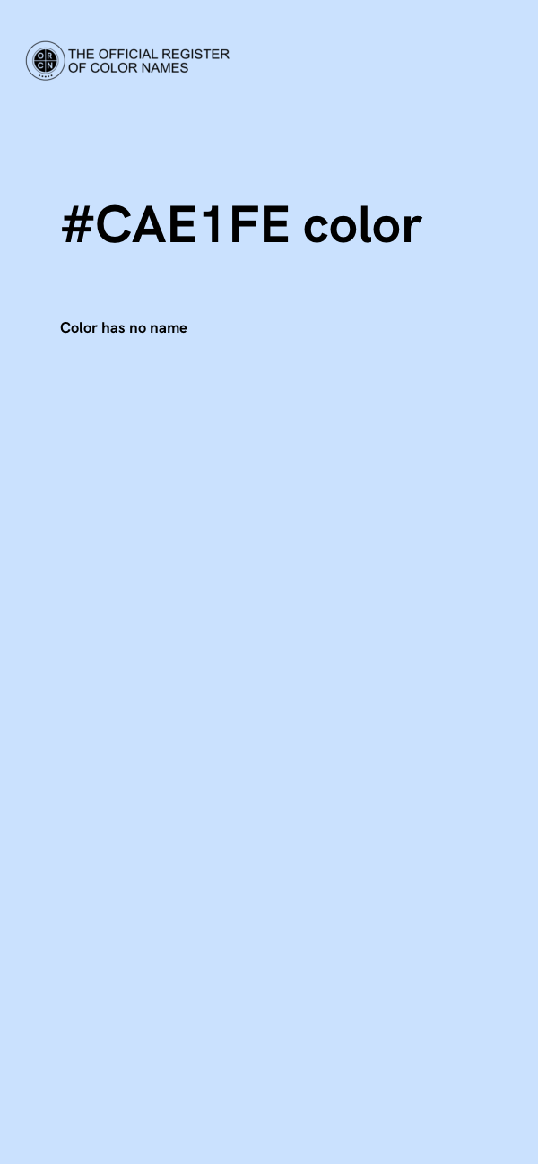 #CAE1FE color image