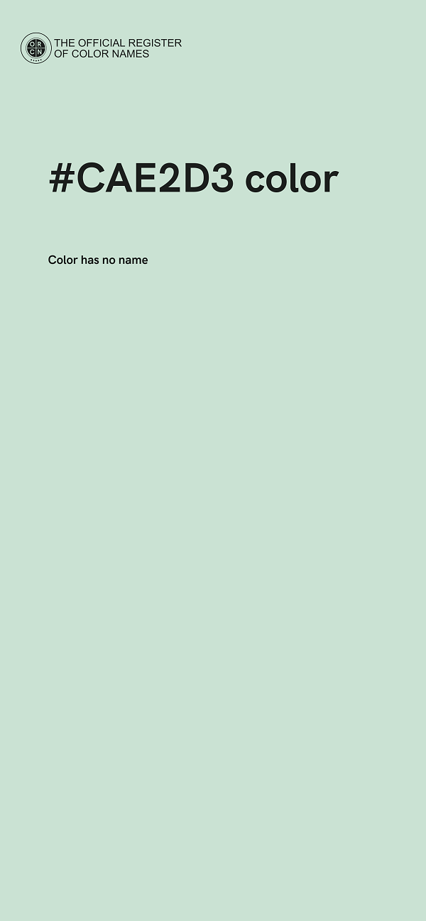 #CAE2D3 color image