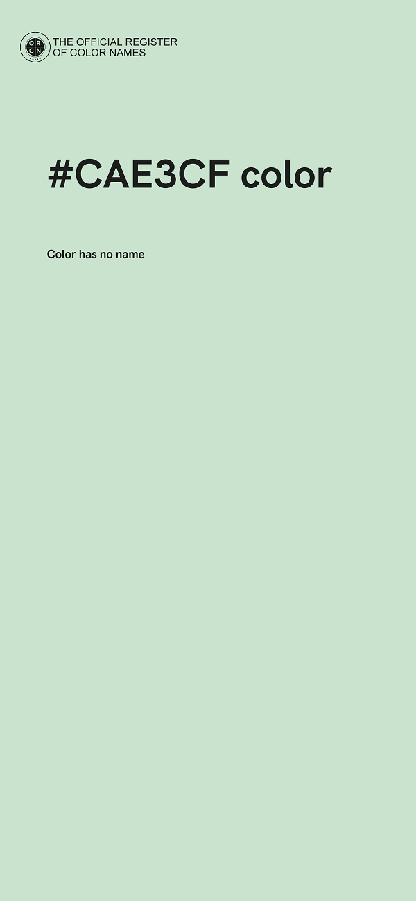 #CAE3CF color image
