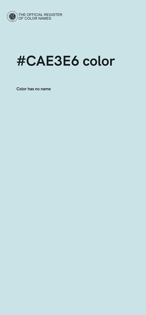 #CAE3E6 color image