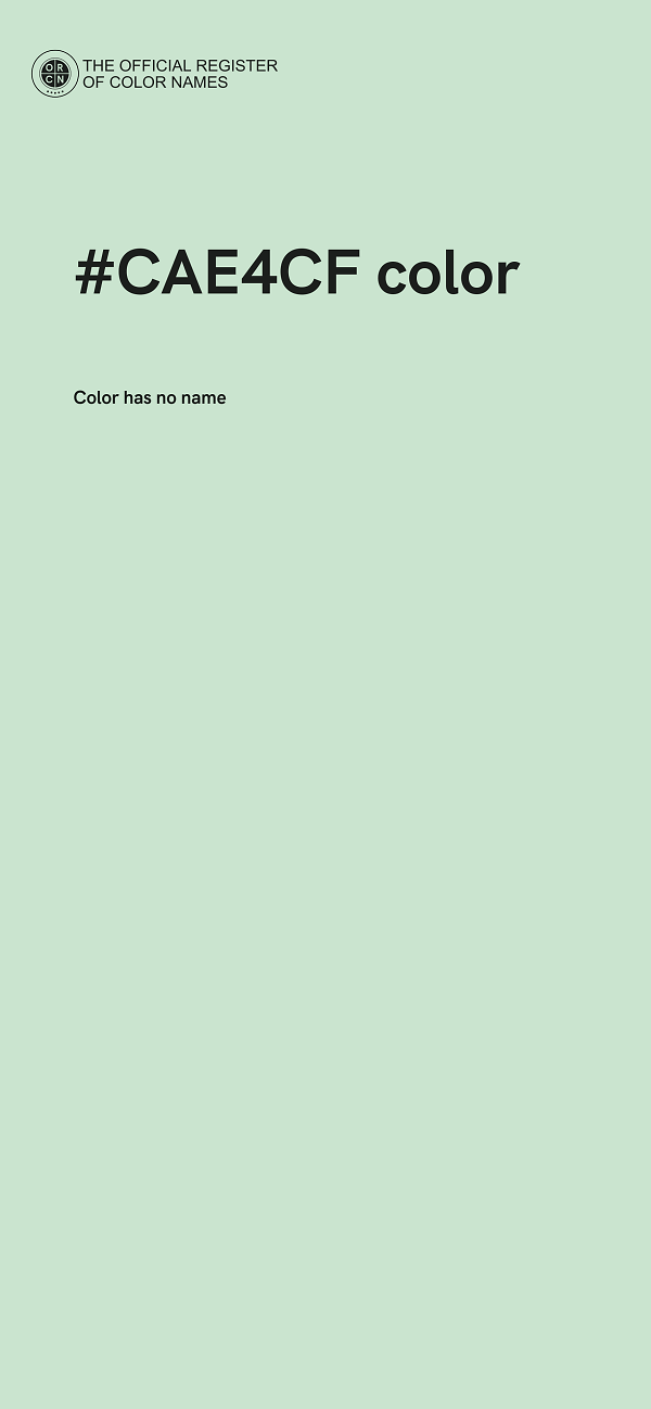 #CAE4CF color image