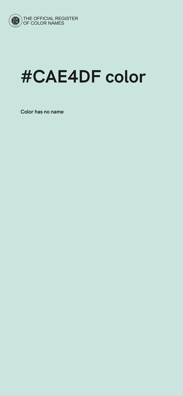 #CAE4DF color image
