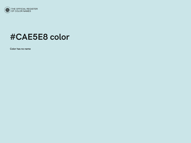 #CAE5E8 color image