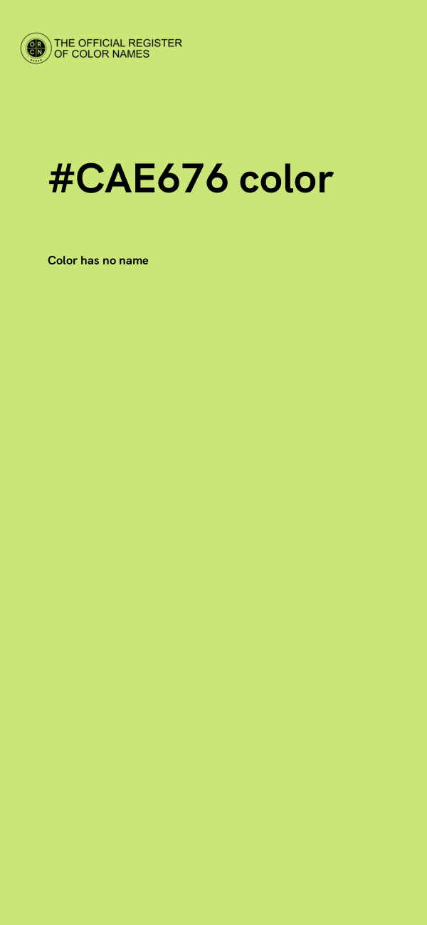 #CAE676 color image