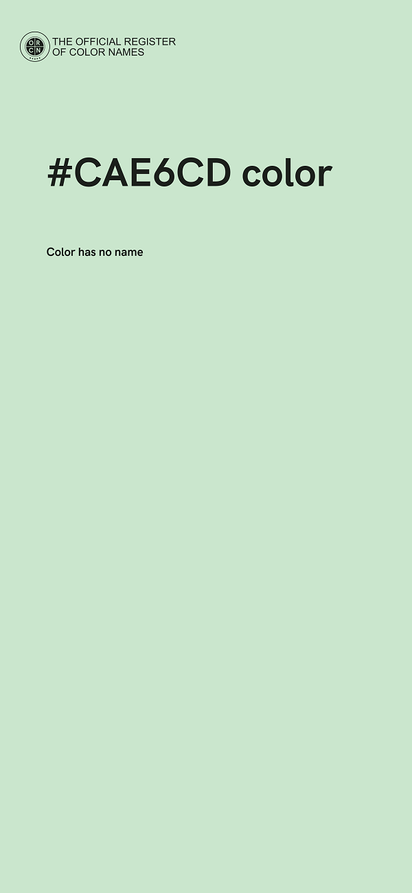 #CAE6CD color image