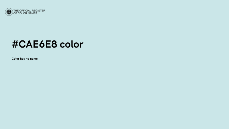 #CAE6E8 color image
