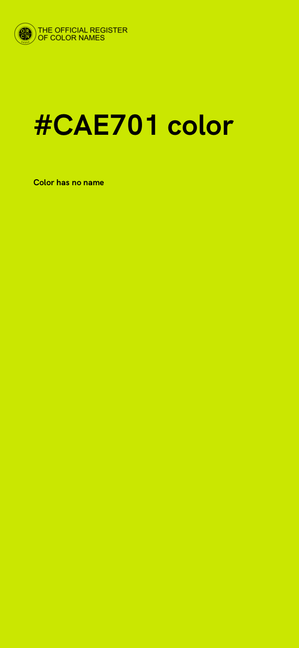 #CAE701 color image