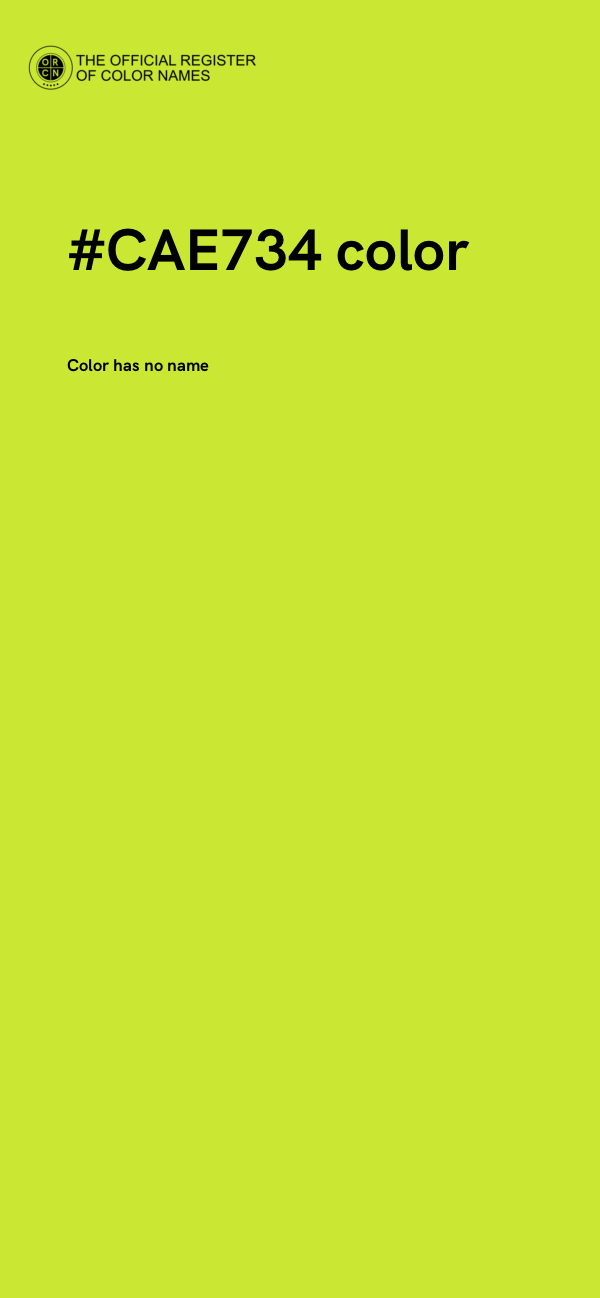 #CAE734 color image