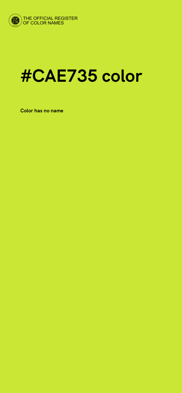 #CAE735 color image