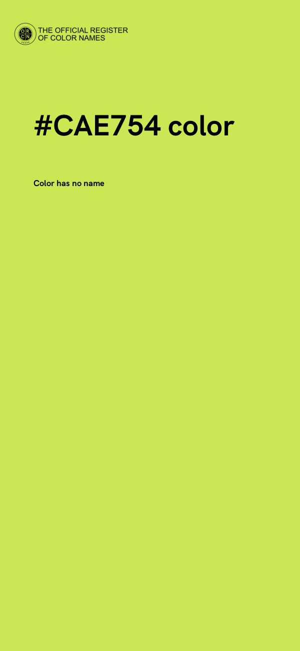 #CAE754 color image
