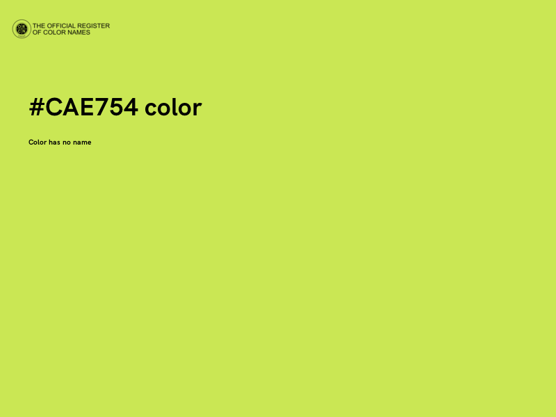 #CAE754 color image