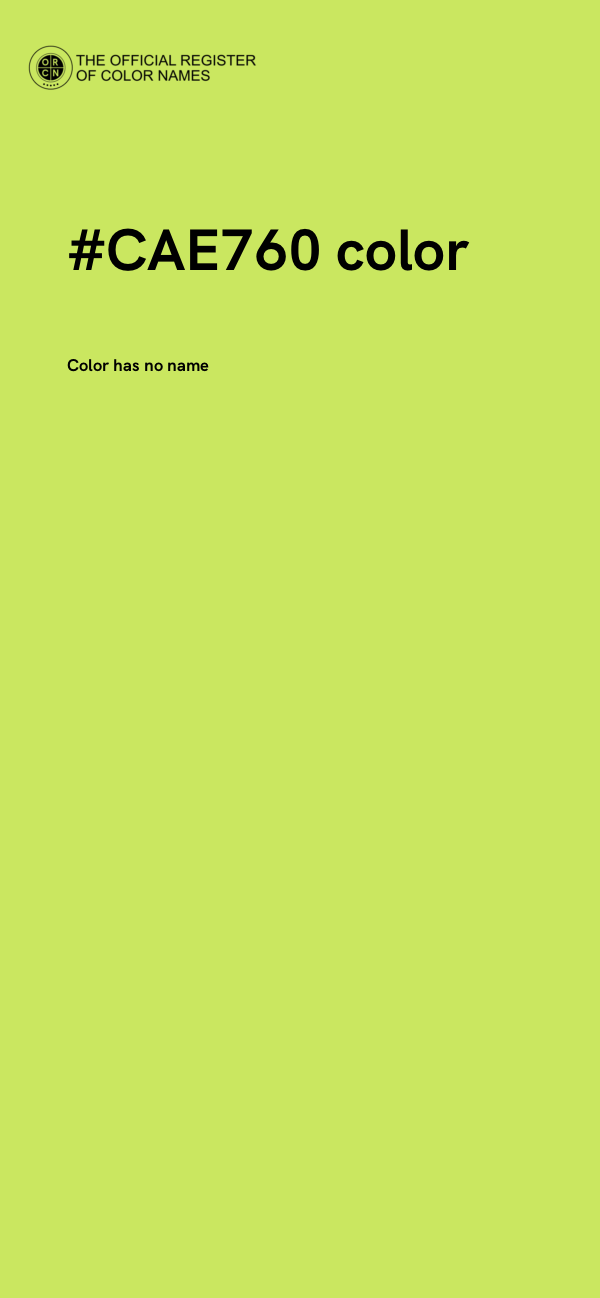 #CAE760 color image
