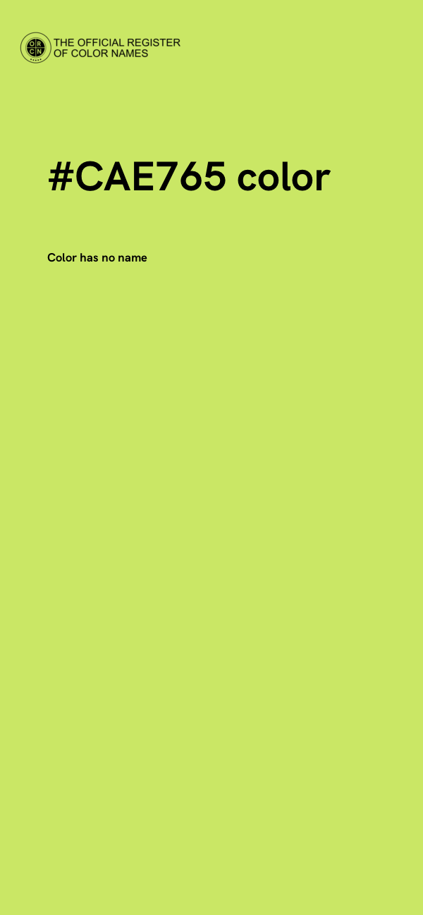 #CAE765 color image