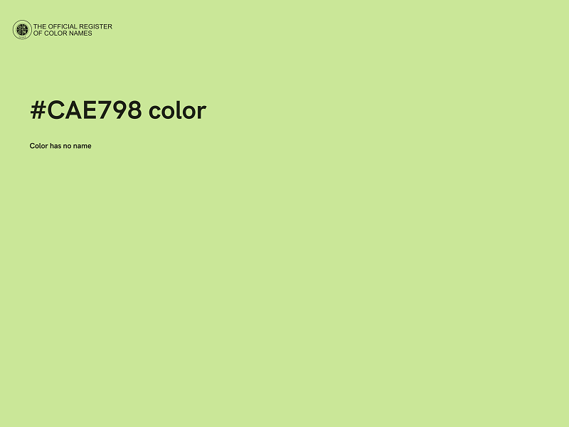 #CAE798 color image