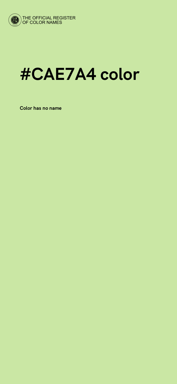 #CAE7A4 color image