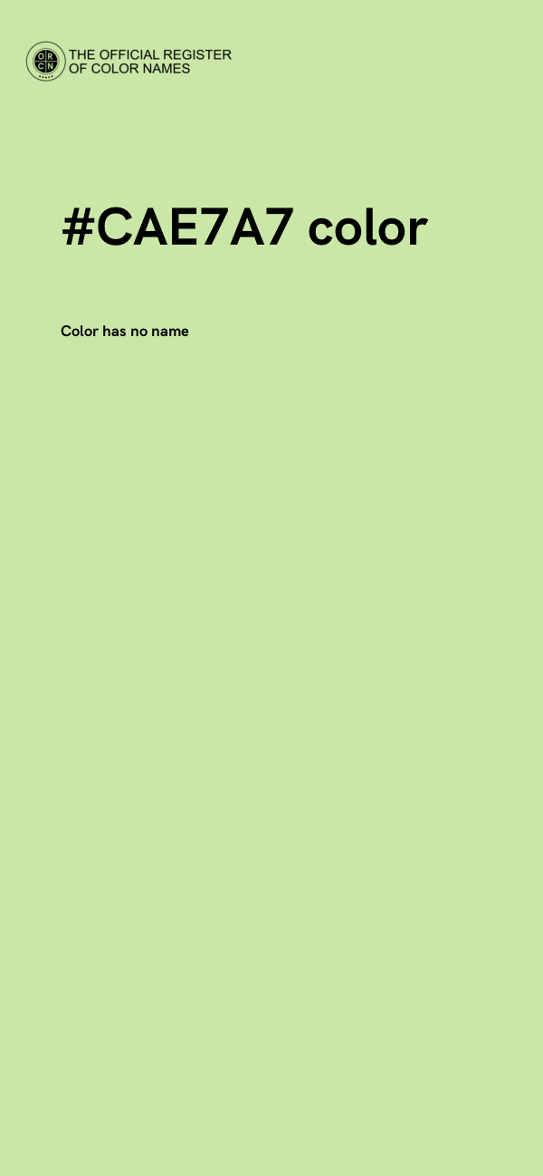 #CAE7A7 color image
