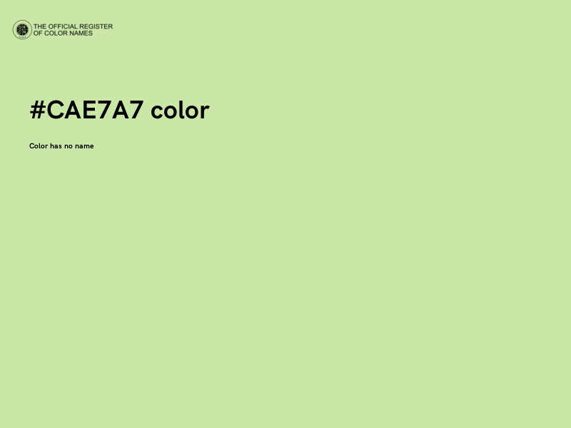 #CAE7A7 color image