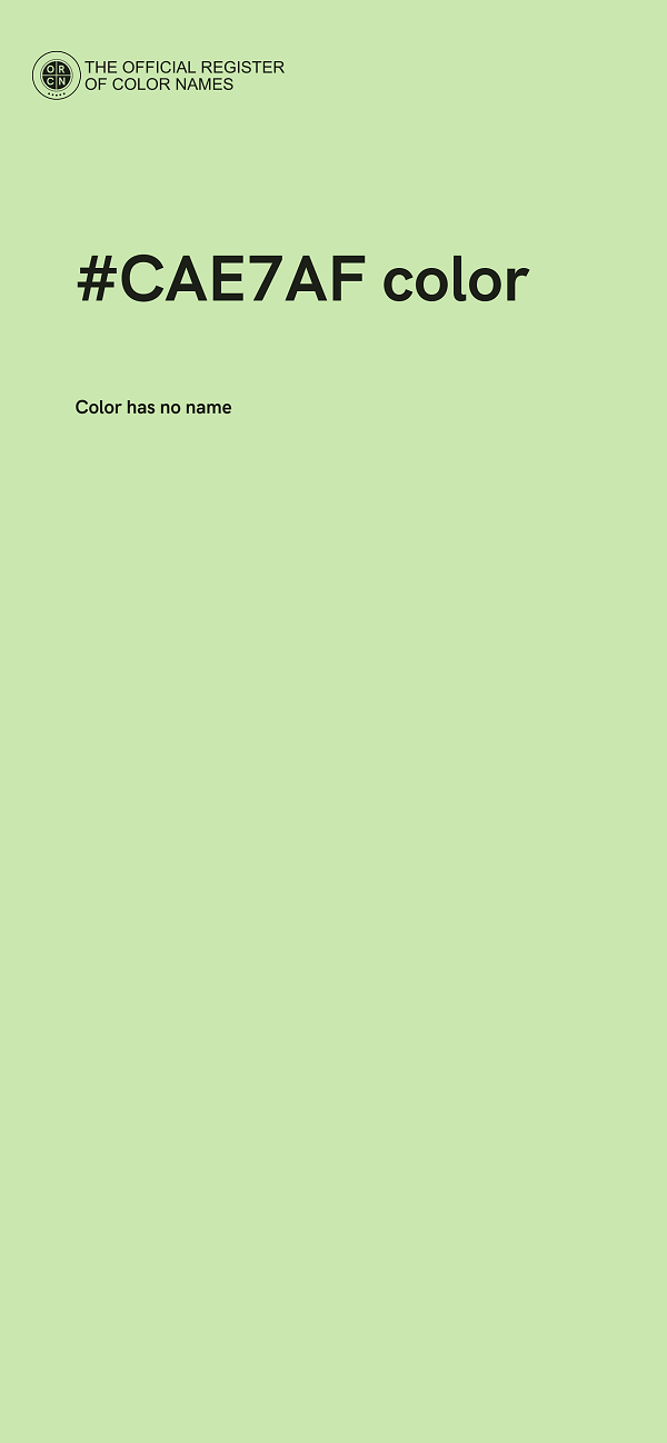 #CAE7AF color image