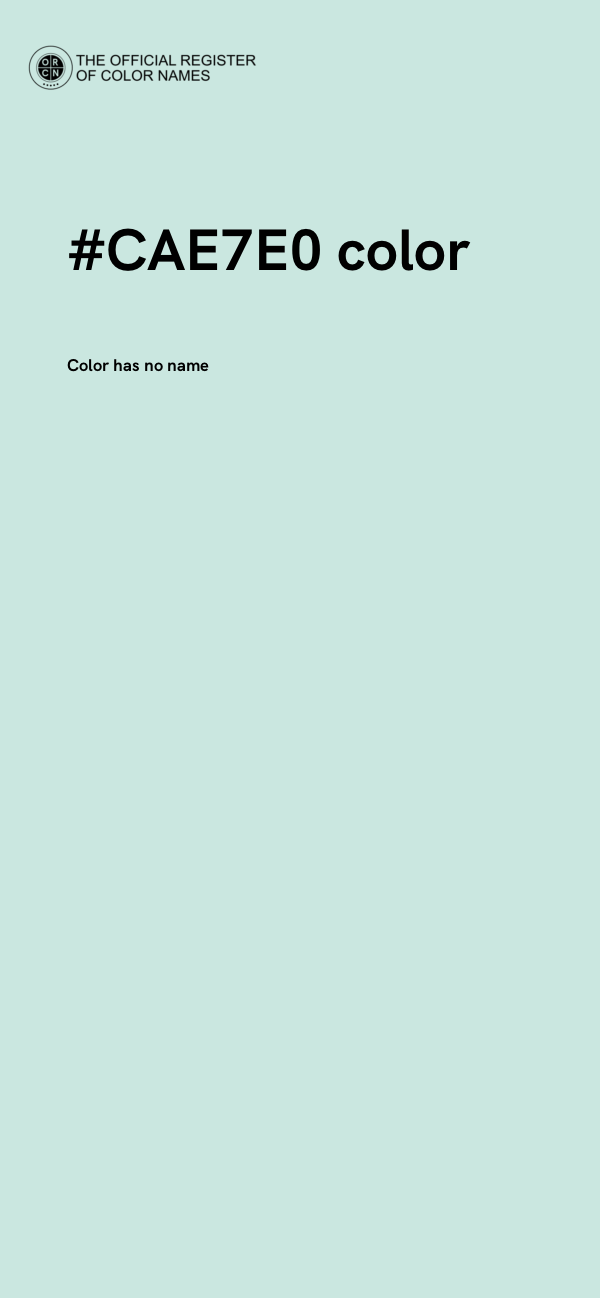 #CAE7E0 color image