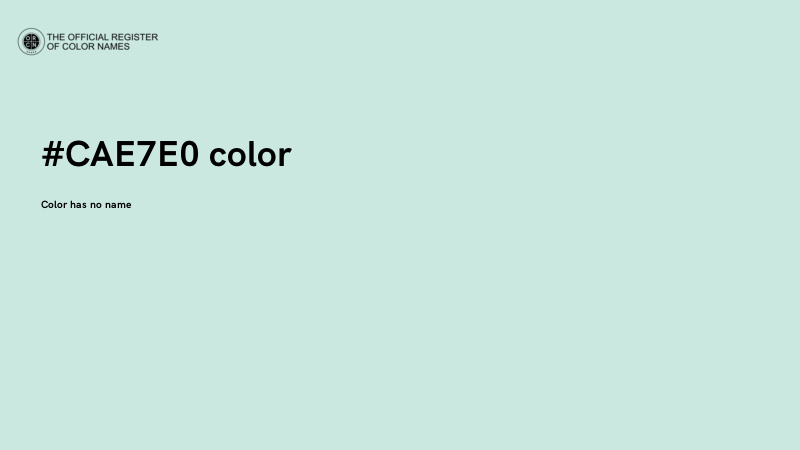 #CAE7E0 color image