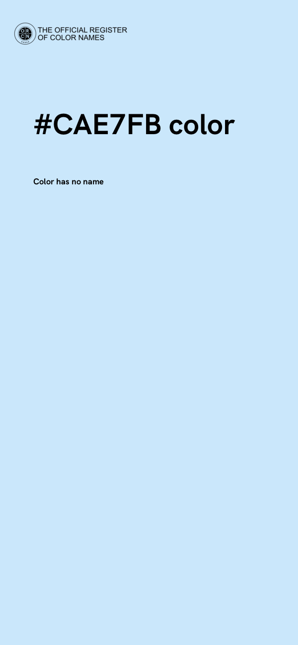 #CAE7FB color image