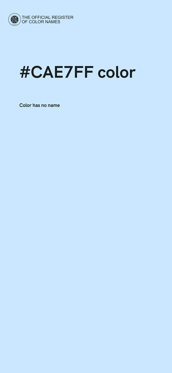 #CAE7FF color image