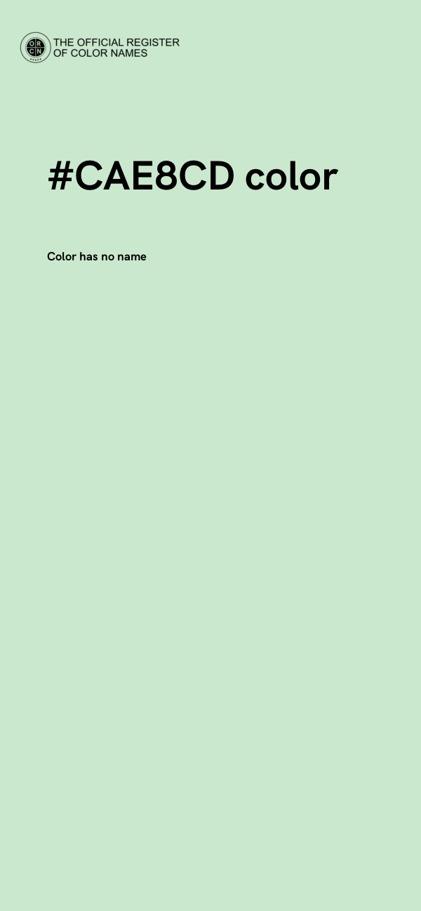 #CAE8CD color image