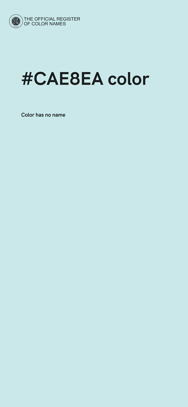 #CAE8EA color image