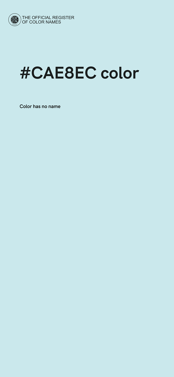 #CAE8EC color image