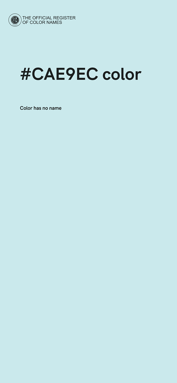 #CAE9EC color image