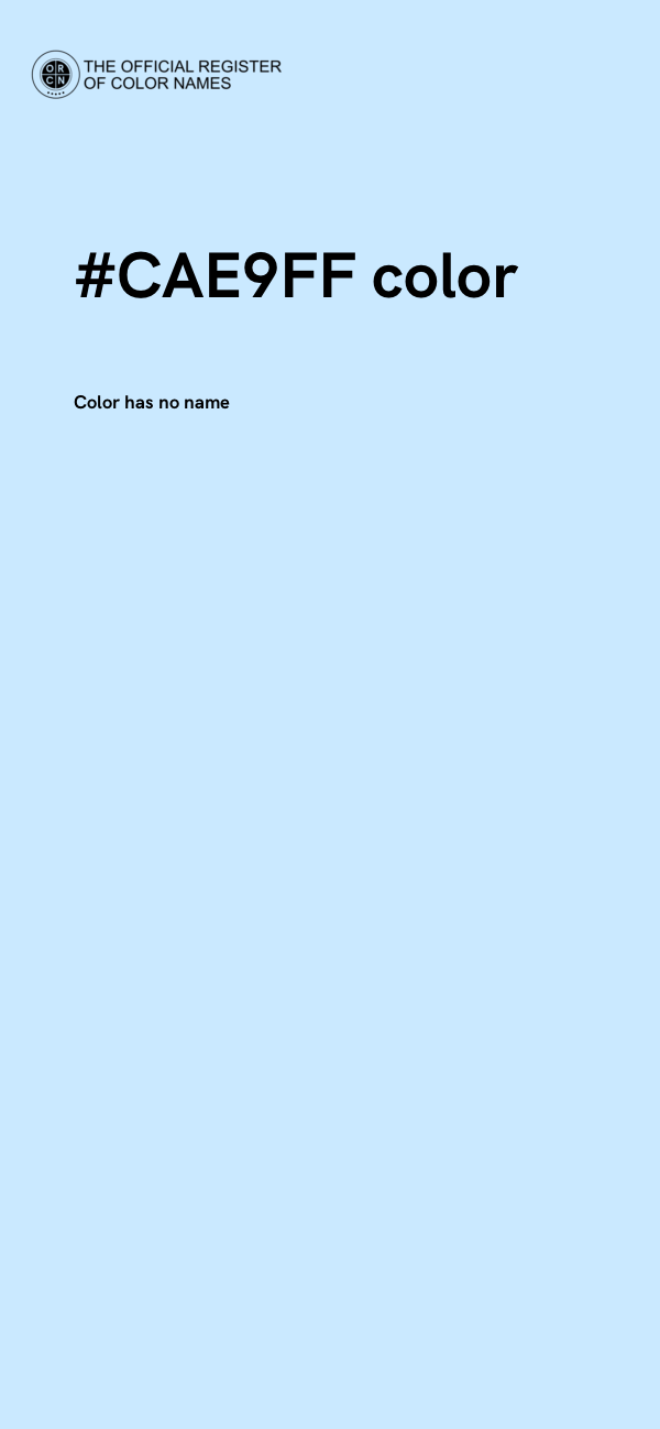 #CAE9FF color image
