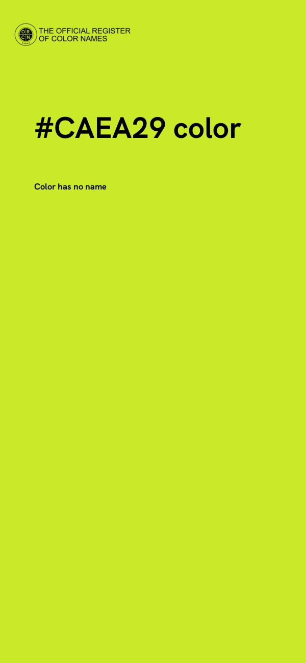 #CAEA29 color image