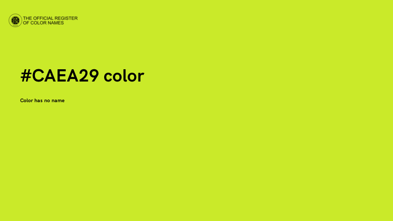 #CAEA29 color image