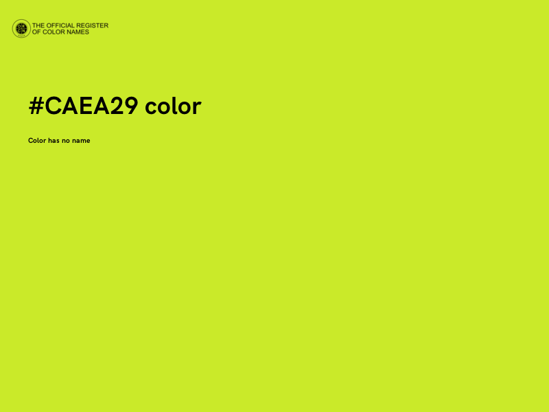 #CAEA29 color image
