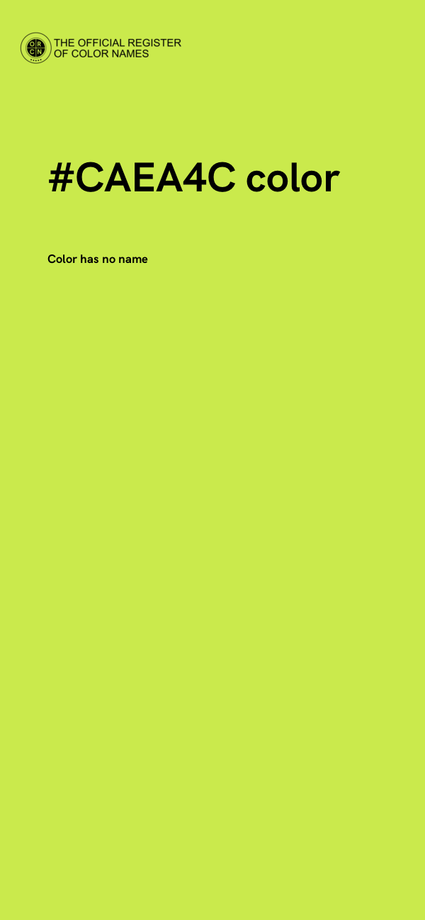 #CAEA4C color image