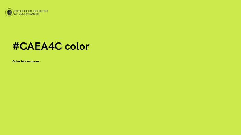 #CAEA4C color image