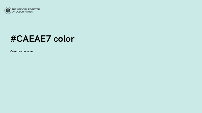 #CAEAE7 color image