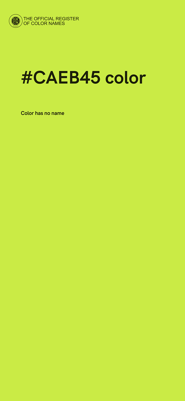 #CAEB45 color image