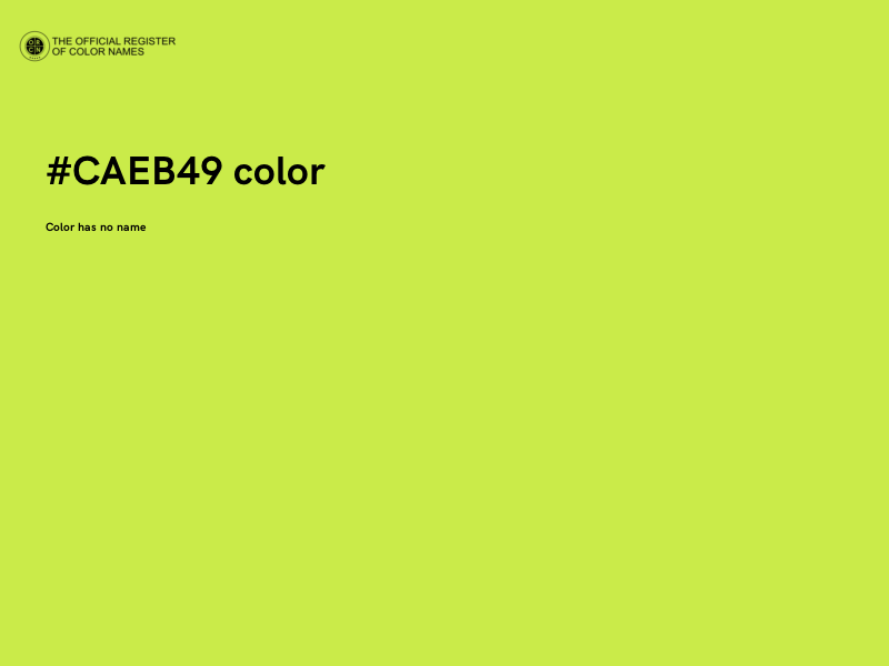 #CAEB49 color image